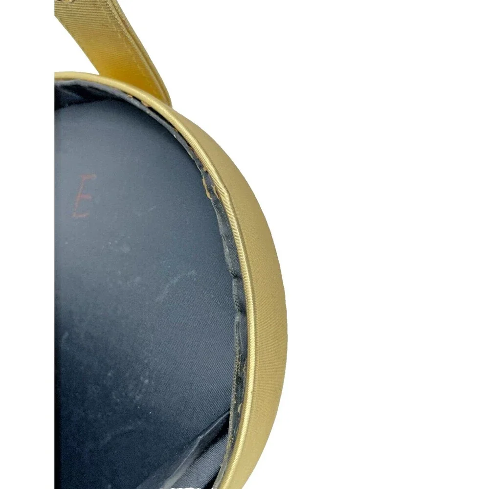 VINTAGE GIORGIO BEVERLY HILLS GOLD ROUND CLUTCH PURSE WITH SNAP CLOSURE